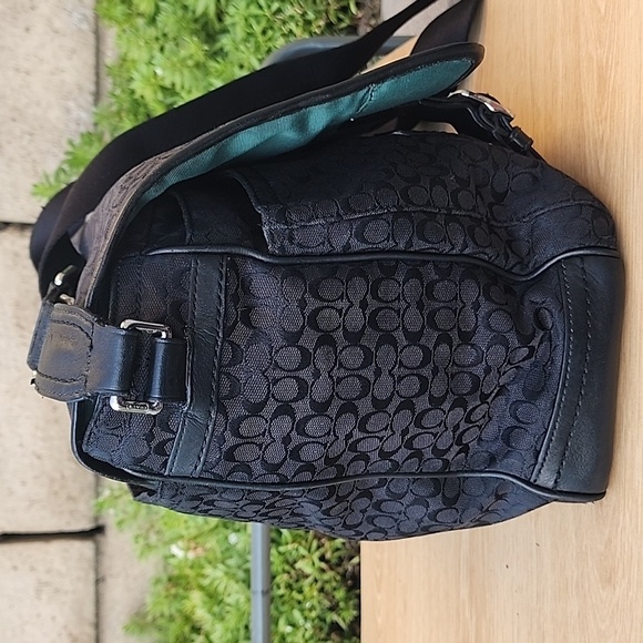 Coach Black Monogram Messenger Bag - Picture 5 of 16